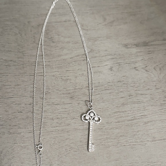 Silver Key Pendant Necklace - Picture 2 of 2